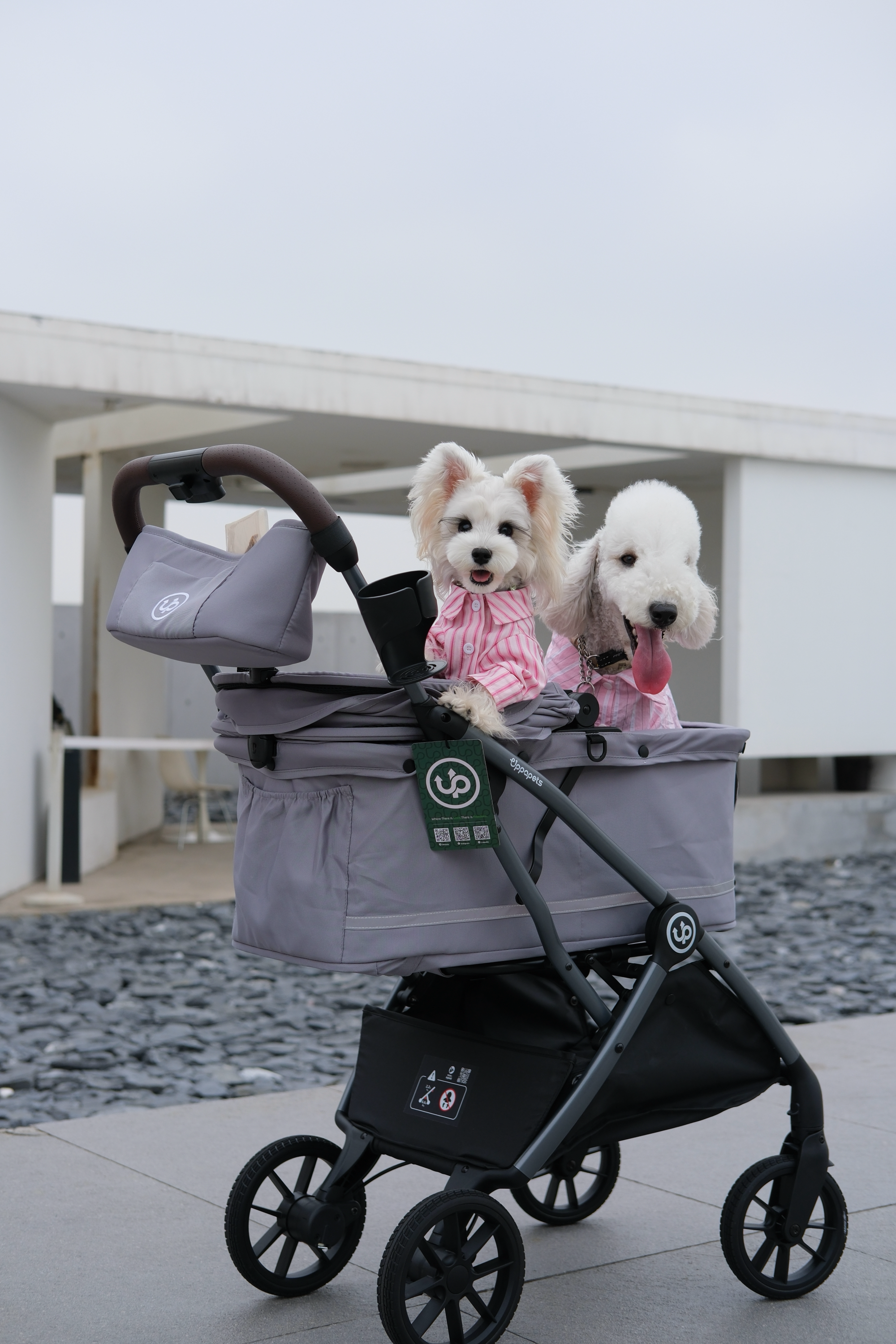 Hybrid Pet Stroller - Warm Grey