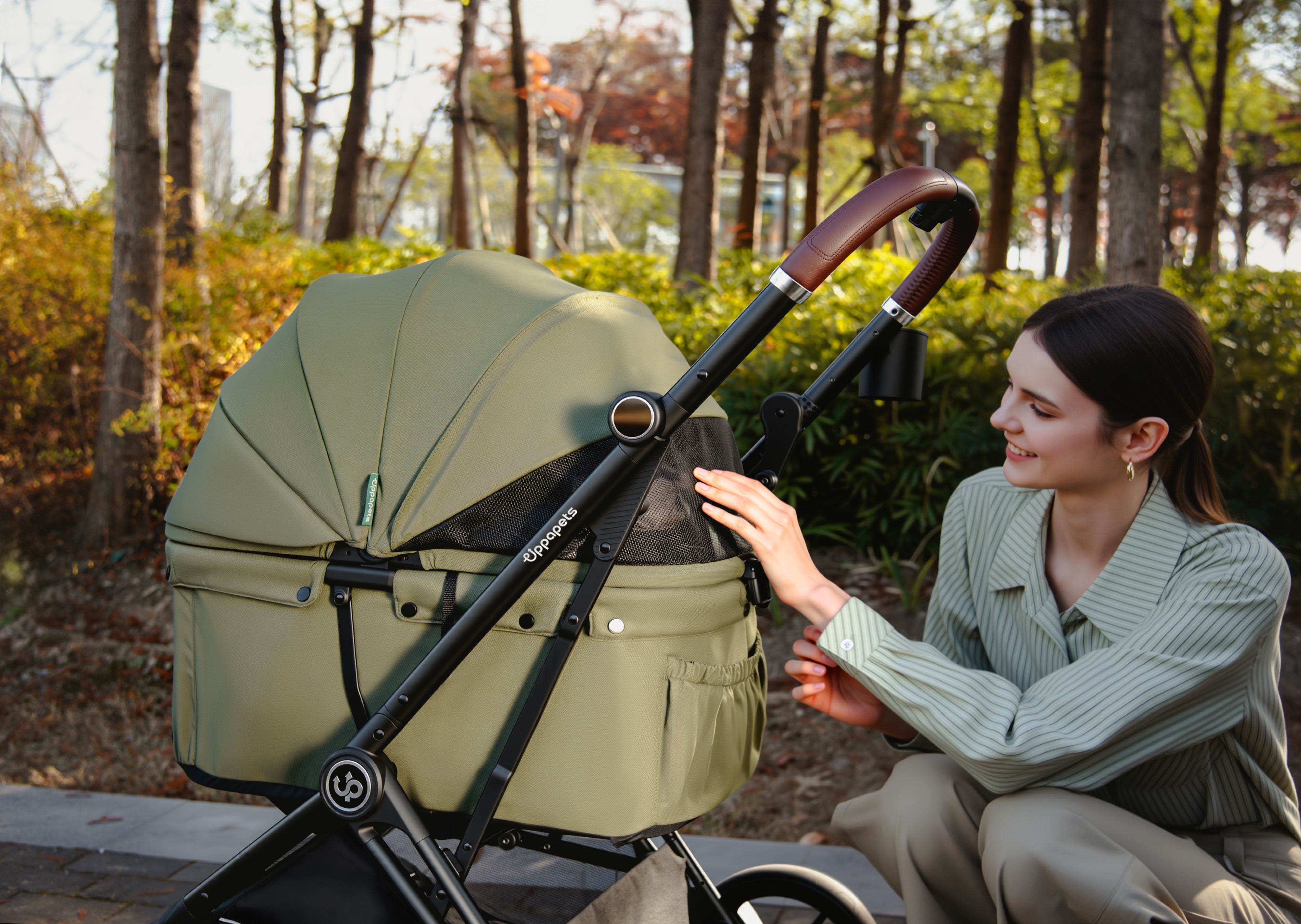 Nero Plus Pet Stroller - Green
