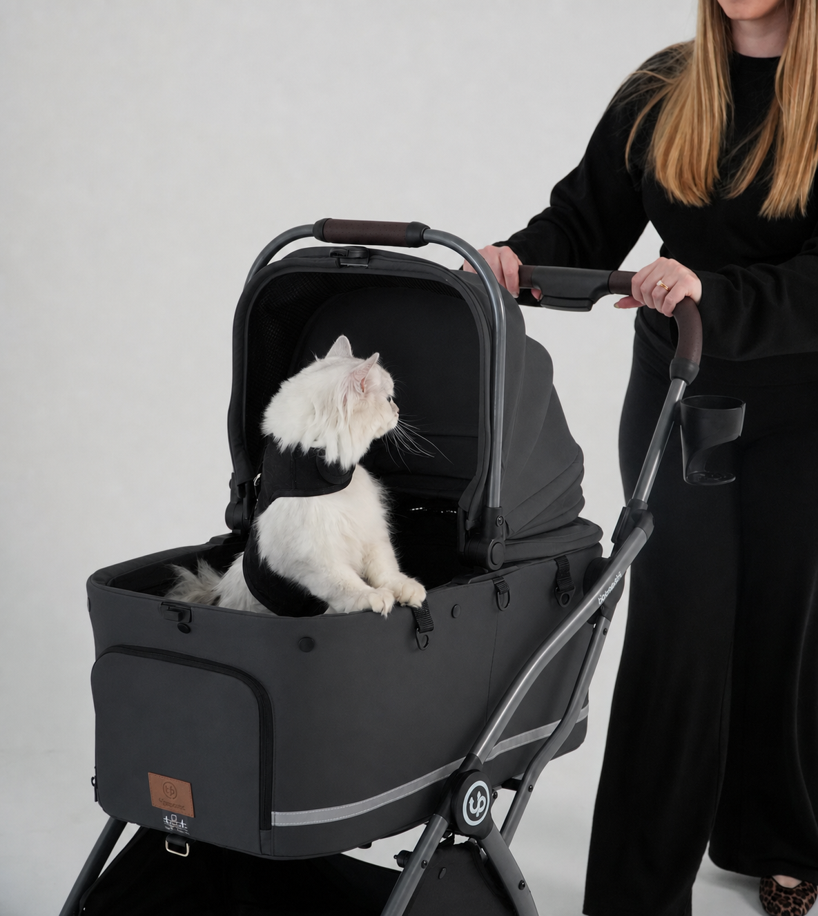Flander 2-in-1 Pet Stroller - Charcoal