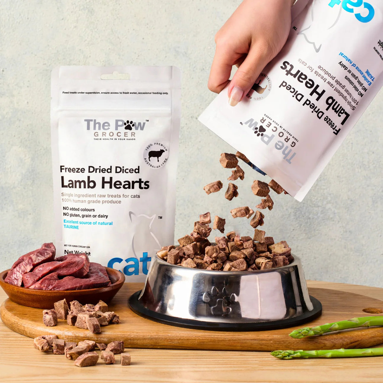 The Paw Grocer Freeze-Dried Diced Lamb Hearts