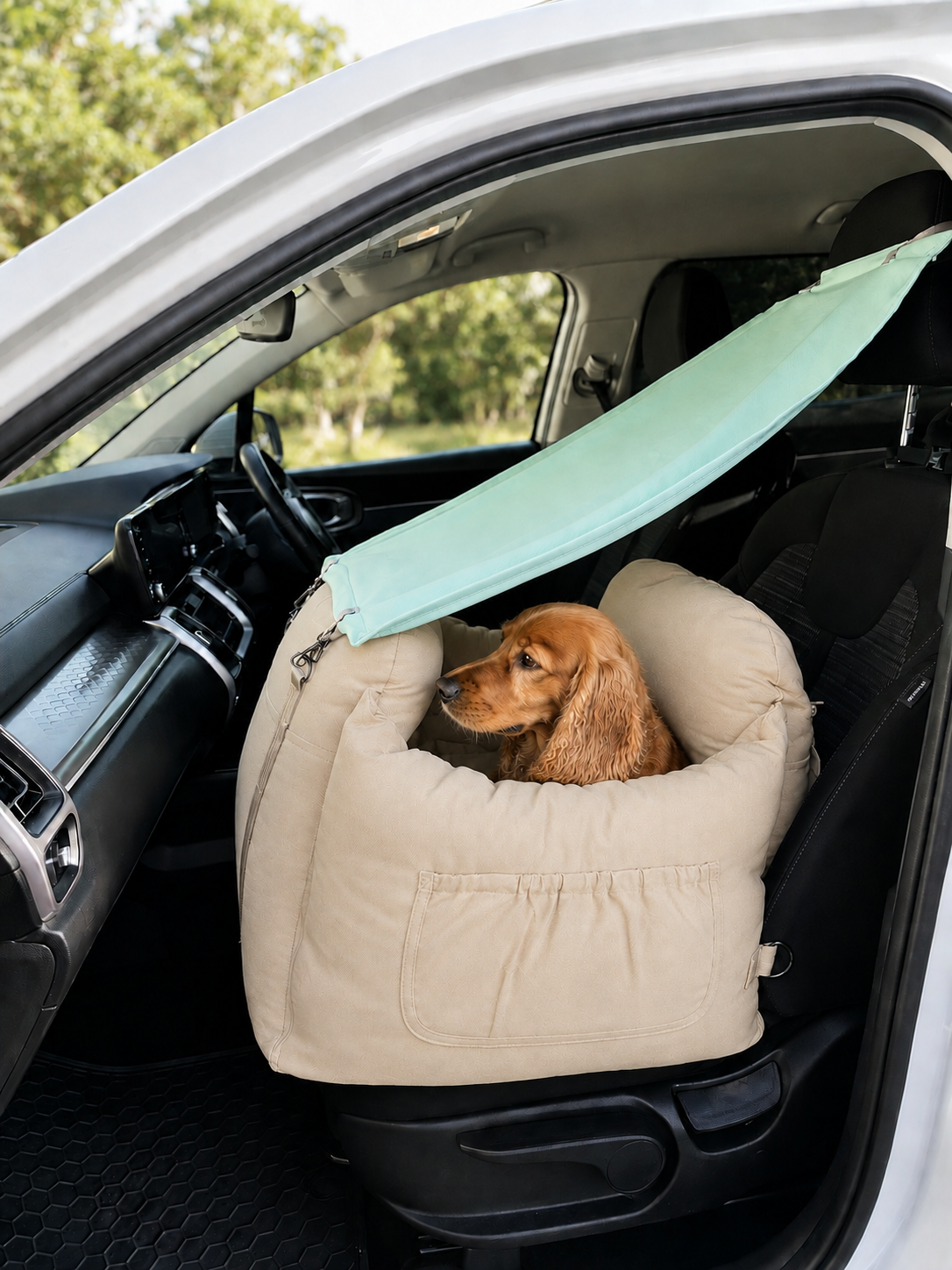 Anne ISOFIX Pet Car Seat - Beige