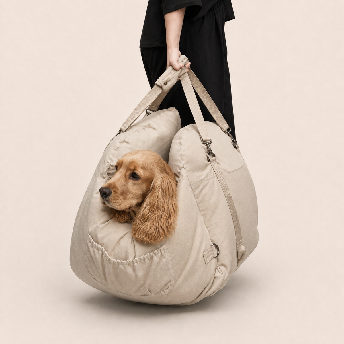 Anne ISOFIX Pet Car Seat - Beige