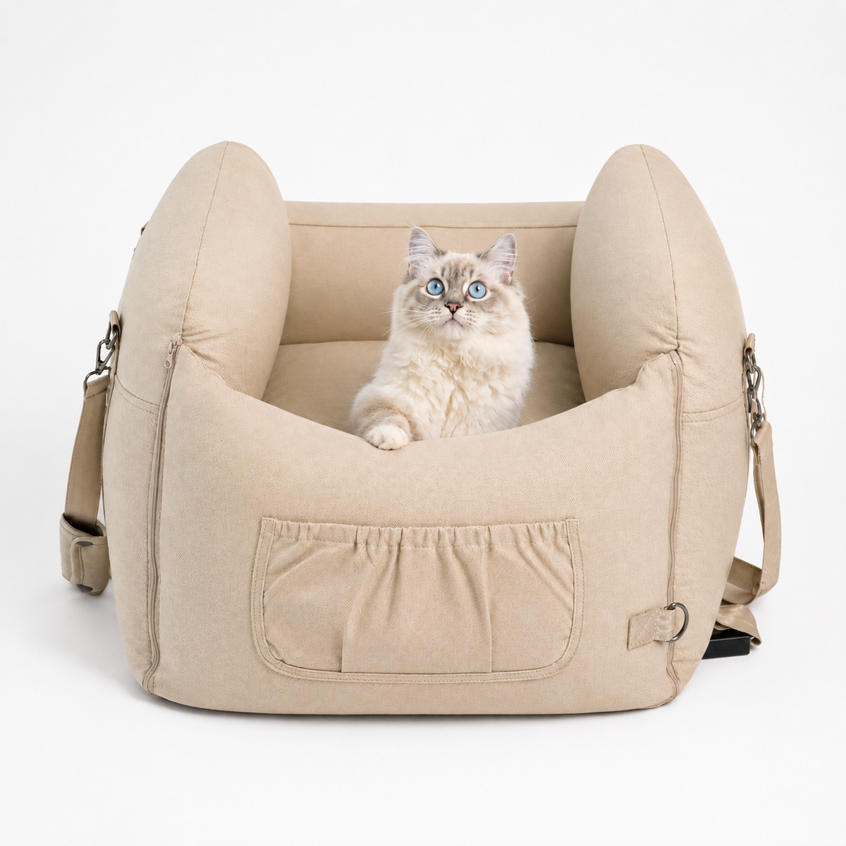 Anne ISOFIX Pet Car Seat - Beige