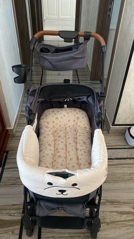 Customer photo 6: Uppapets guard and cushioned base in a stroller