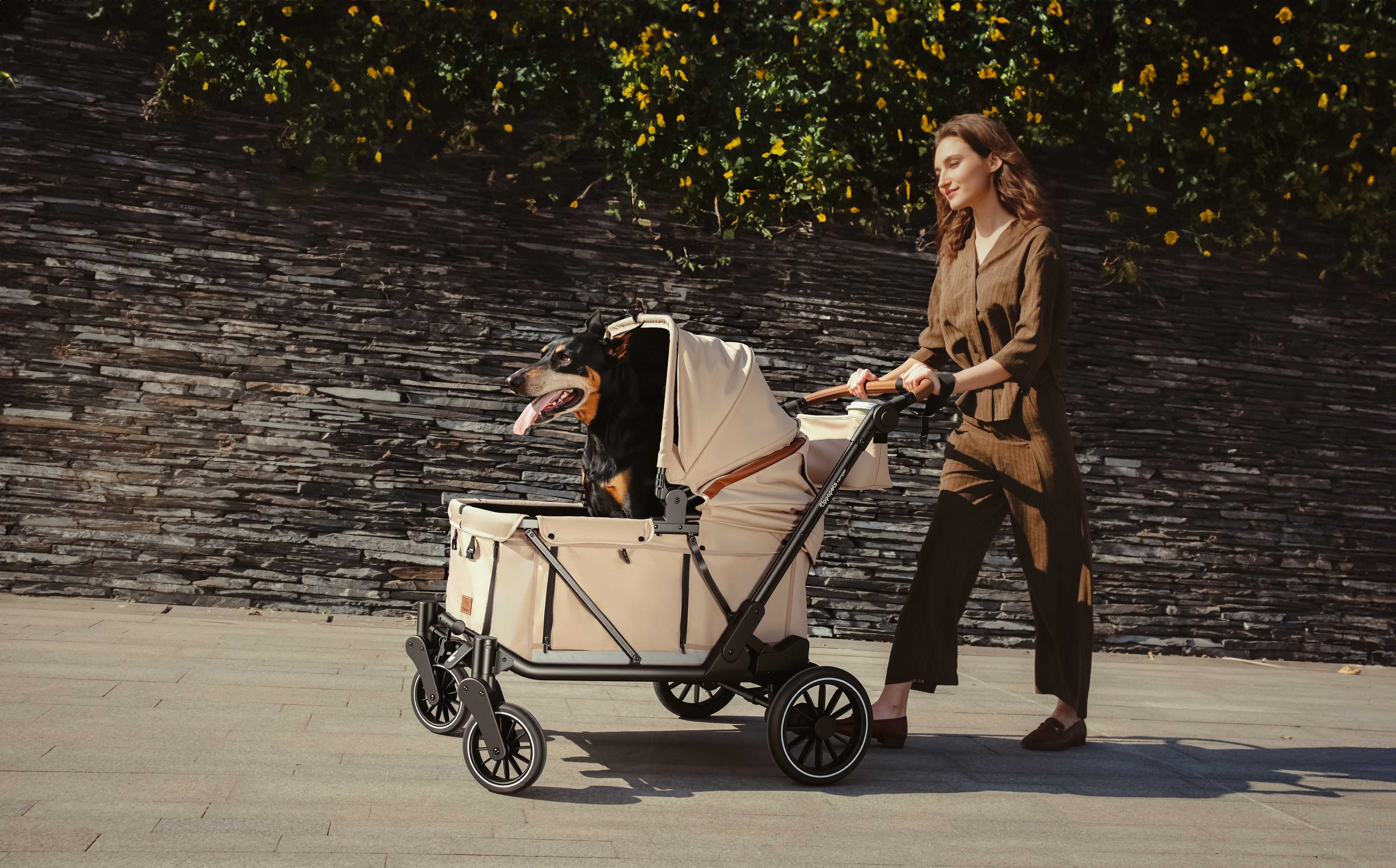 Camper Large Pet Stroller - Beige