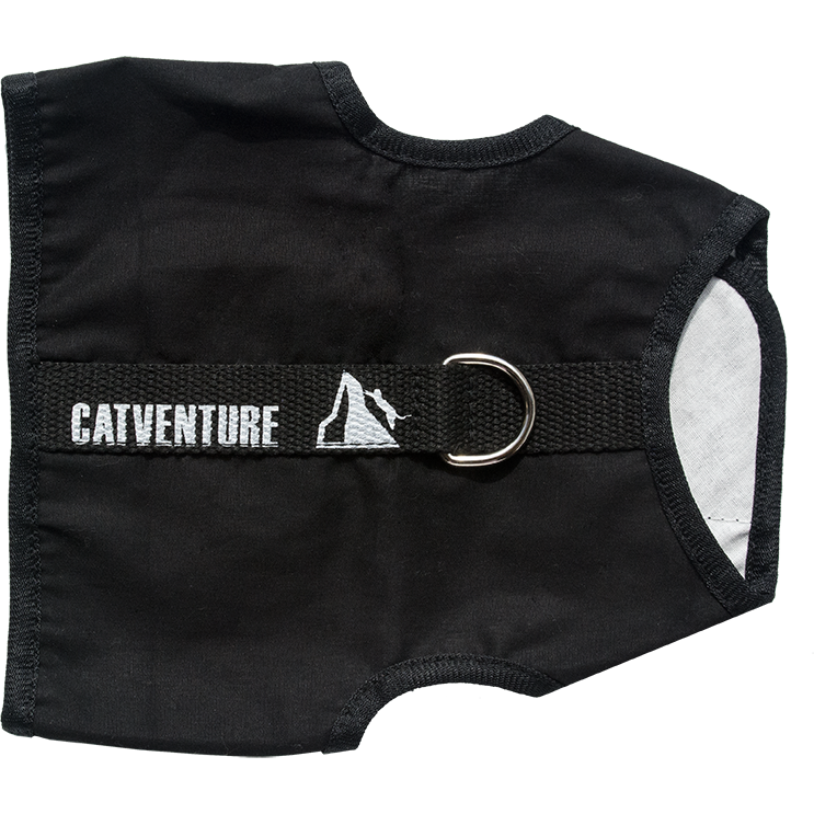 Black Catventure escape proof cat harness